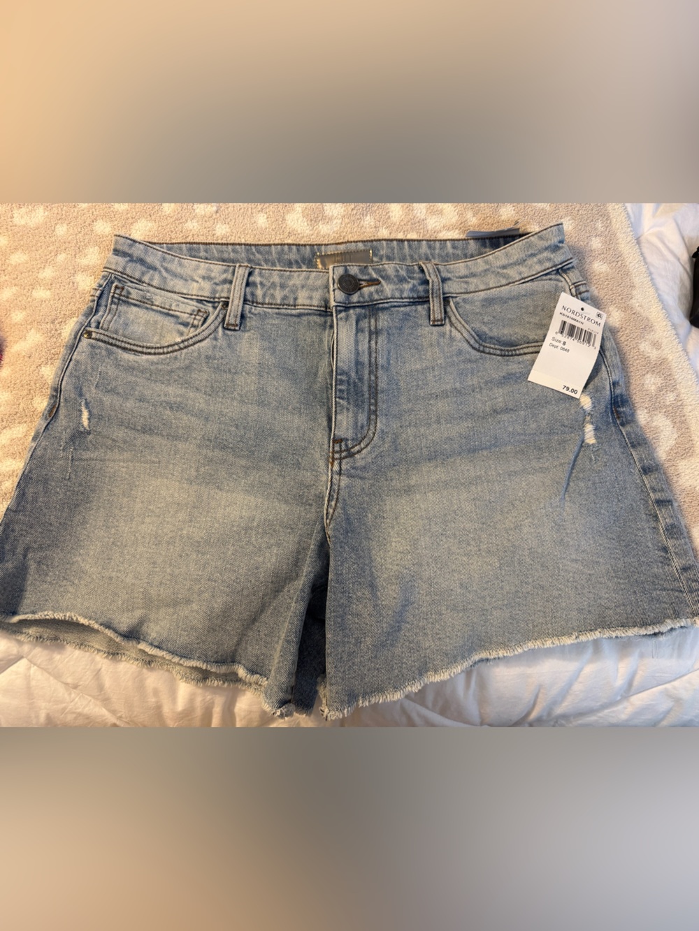 Kut from the Kloth high rise Jane long Denim Cutoff Shorts